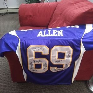 Multi-autographed authentic NFL Jared Allen jersey
